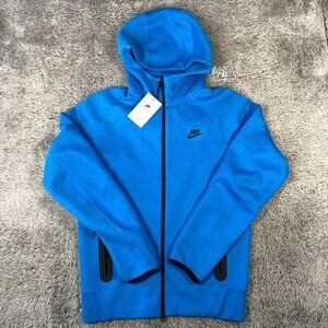 Nike NSW Tech Fleece Windrunner Zip Hoodie Size Small Men Photo Blue FB7921-435